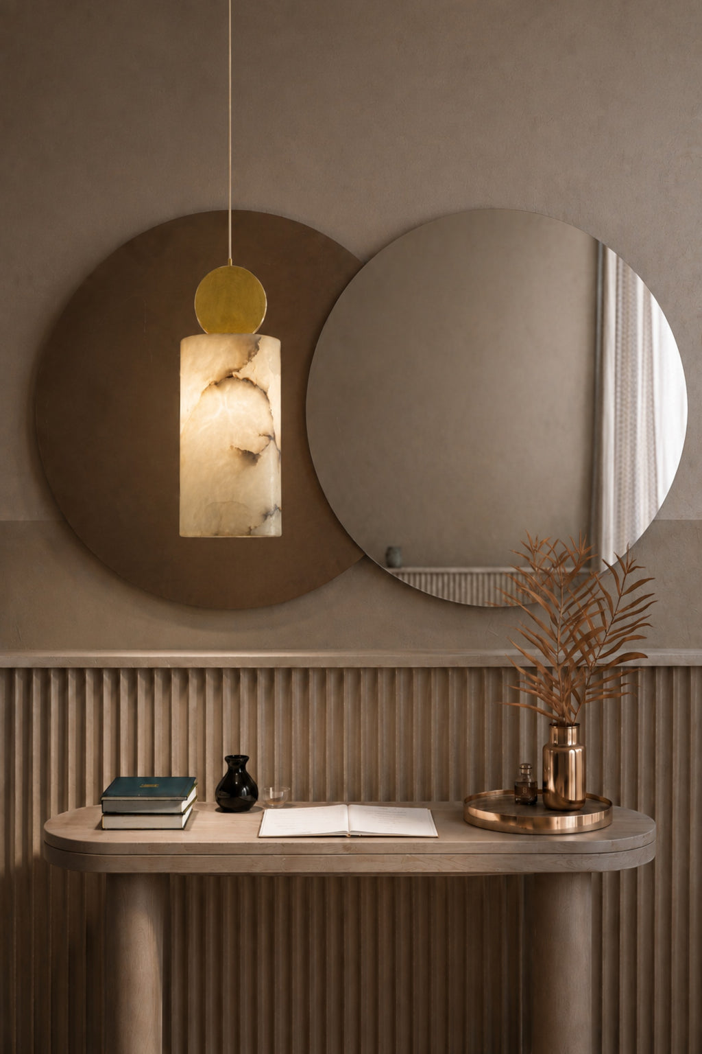 Artisan Cylinder Alabaster Pendant