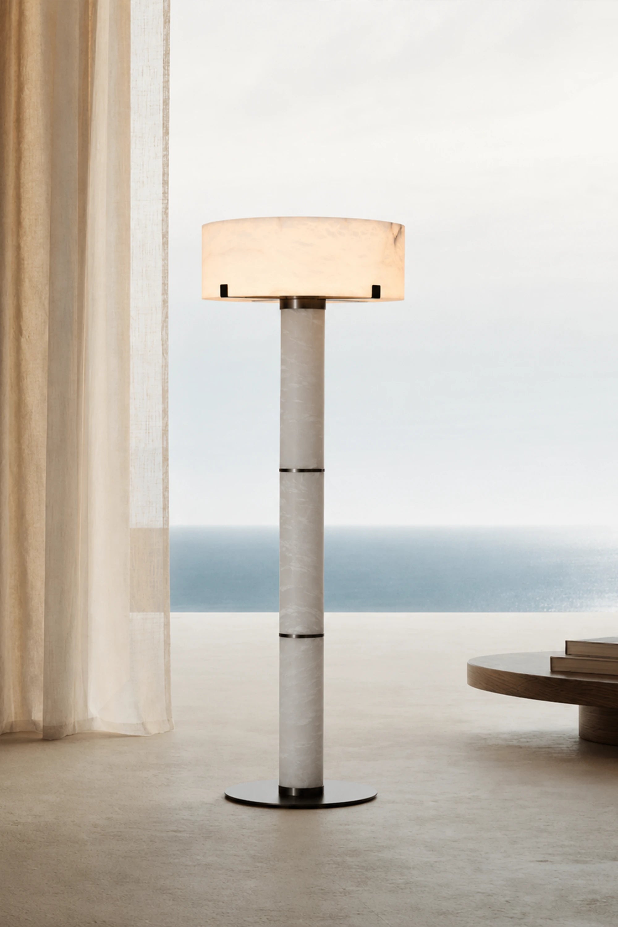 Calder Alabaster Column Floor Lamp