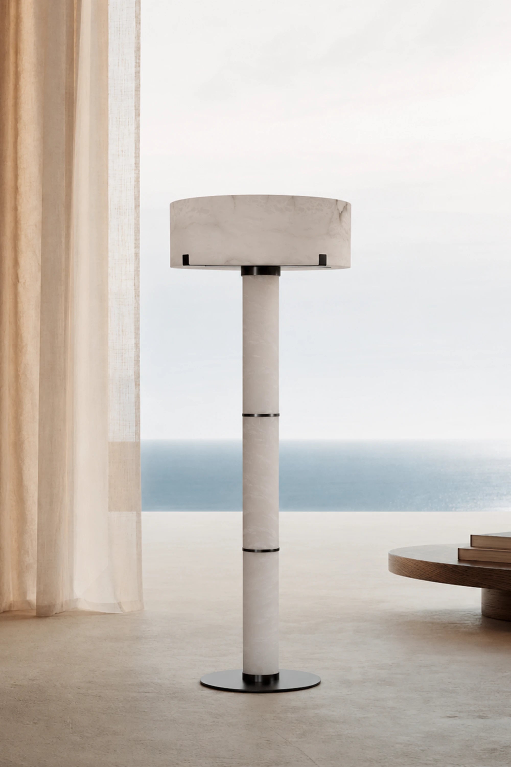 Calder Alabaster Column Floor Lamp