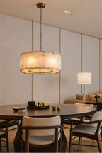Varenna Alabaster Drum Chandelier