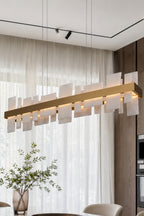 Solenne Alabaster Linear Chandelier