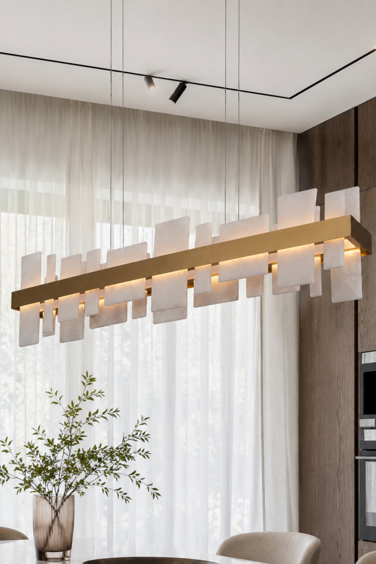 Solenne Alabaster Linear Chandelier