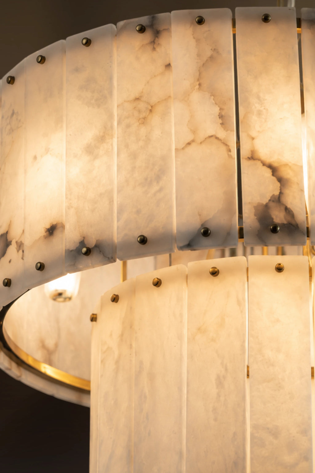 Varenna Two-TierAlabaster Drum Chandelier