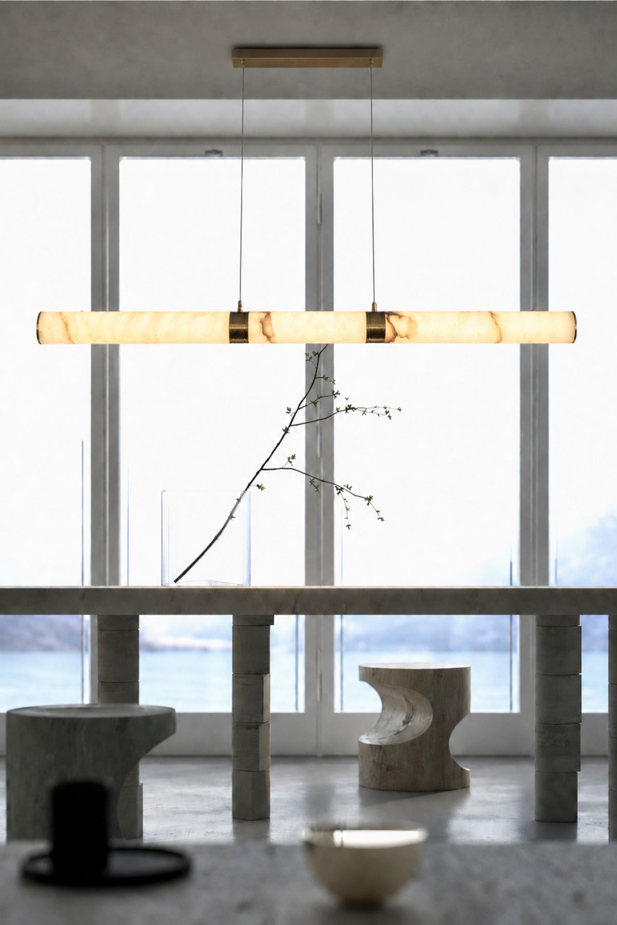 Aureon Alabaster Linear Chandelier