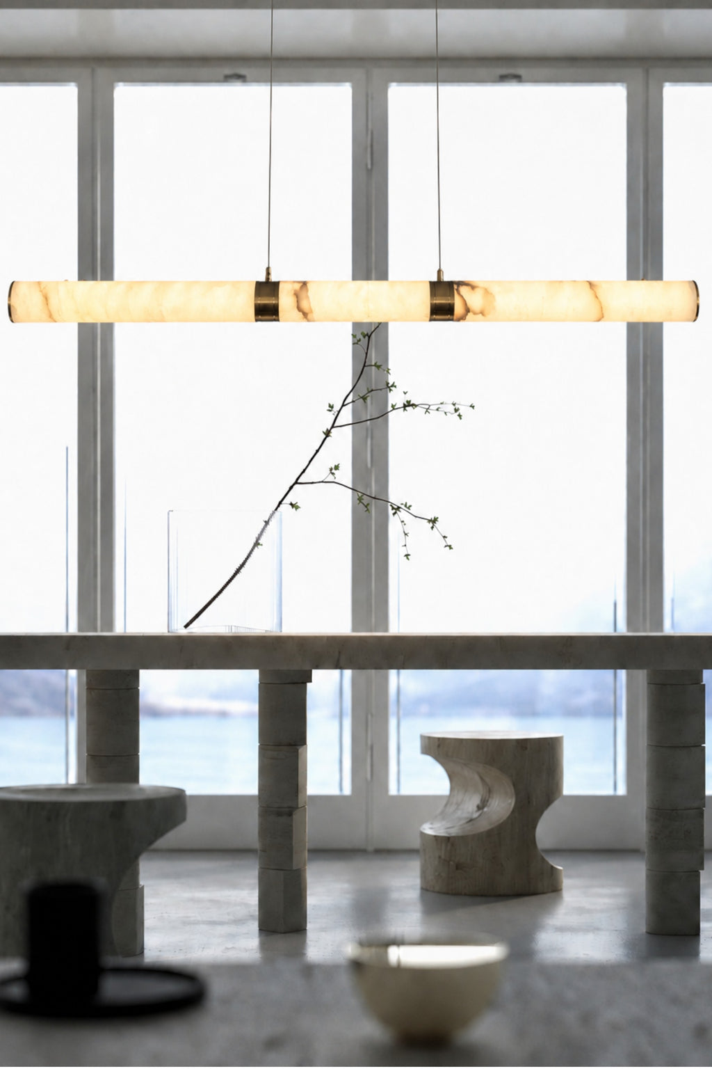 Aureon Alabaster Linear Chandelier