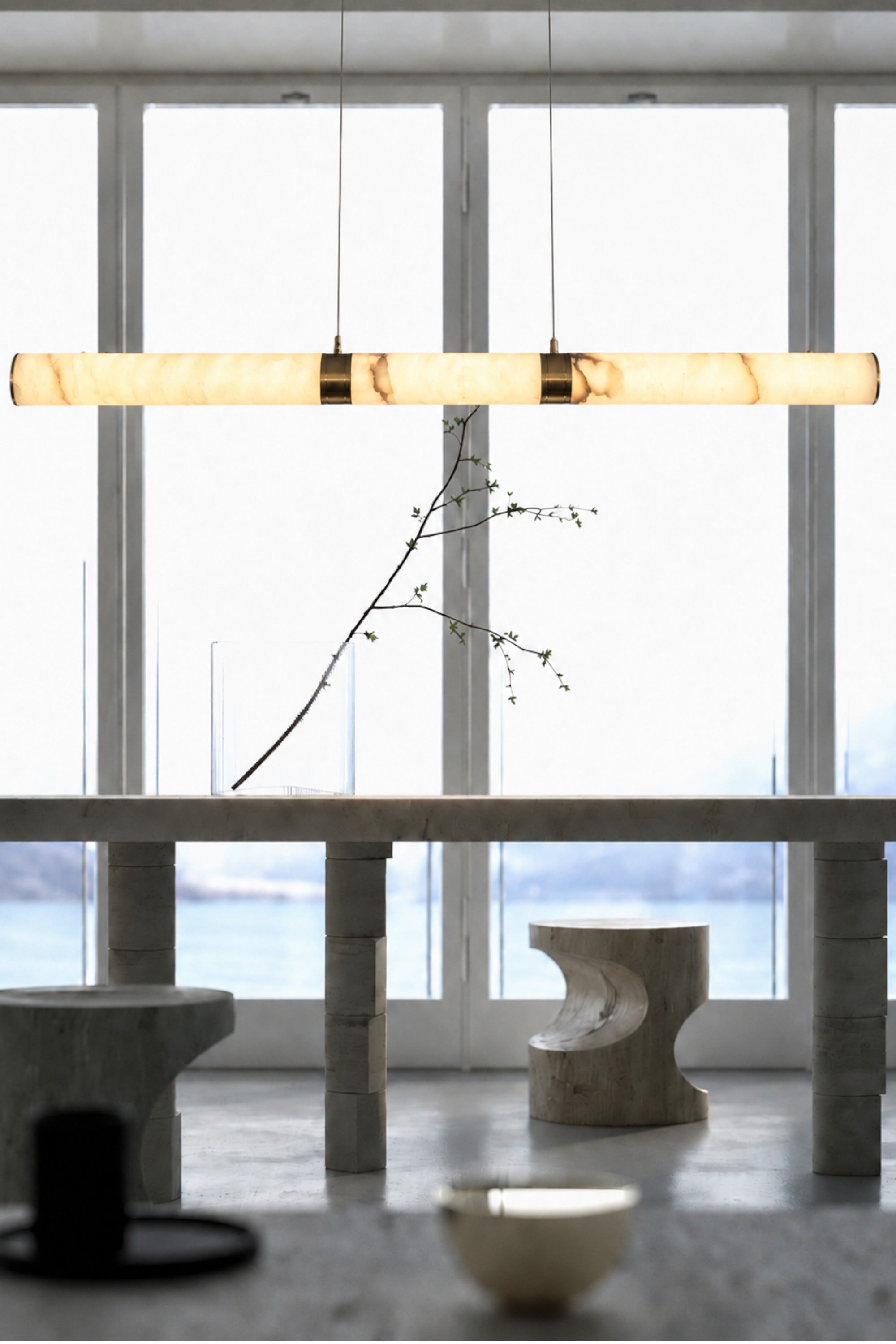 Aureon Alabaster Linear Chandelier