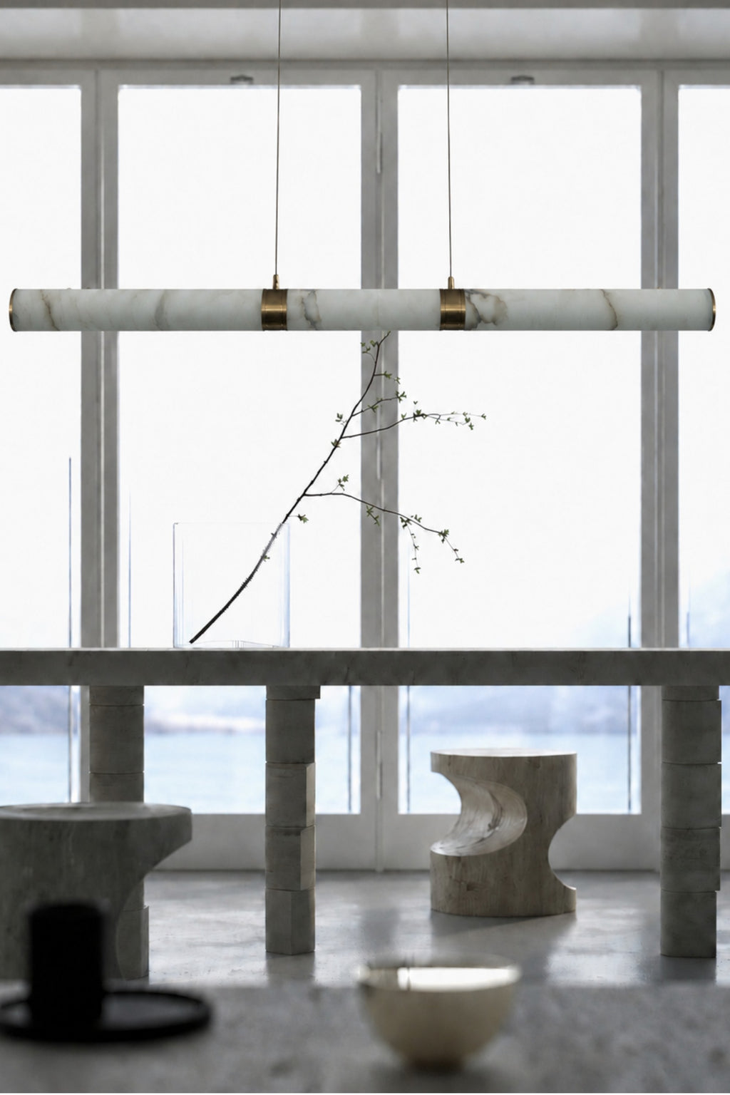 Aureon Alabaster Linear Chandelier