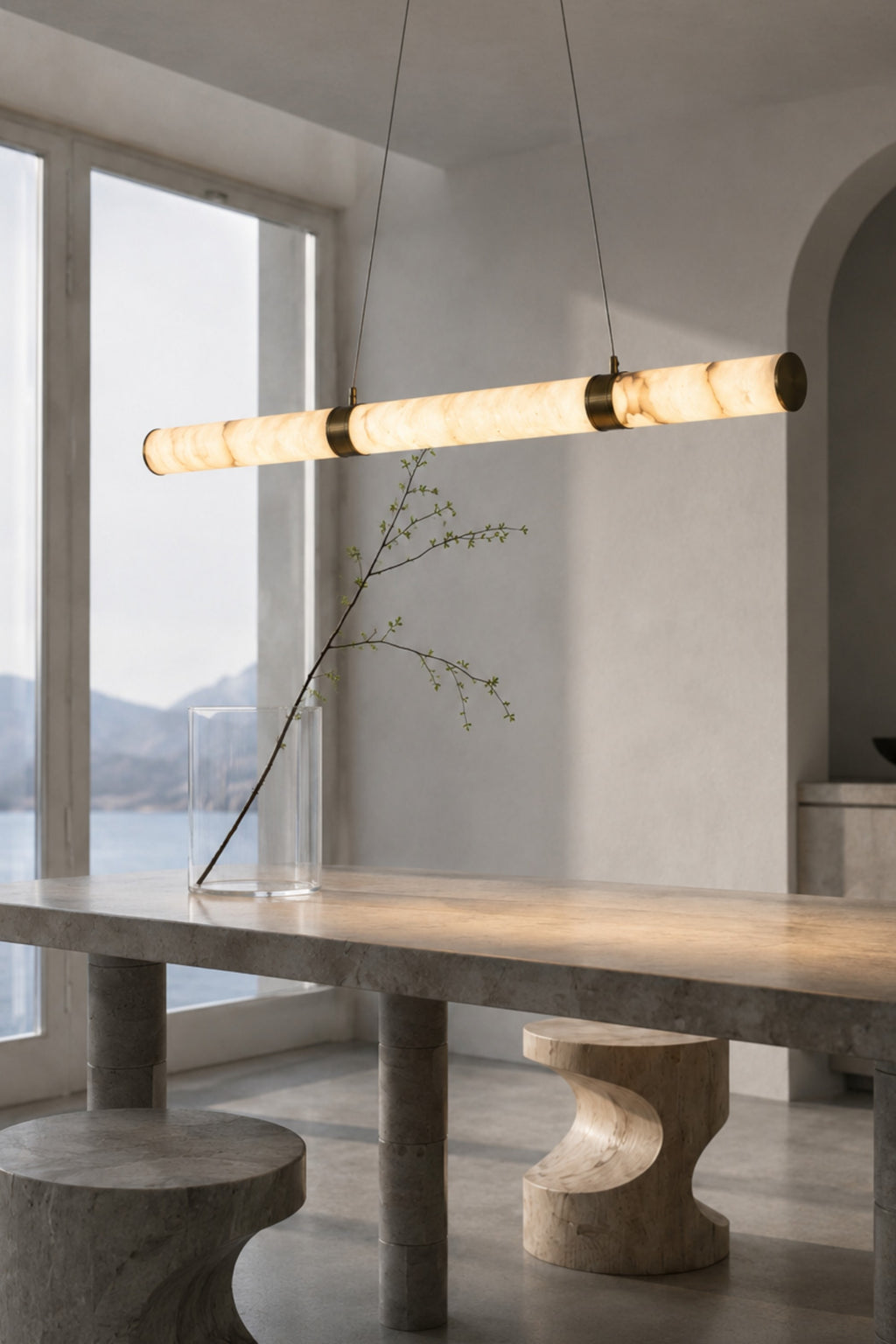Aureon Alabaster Linear Chandelier