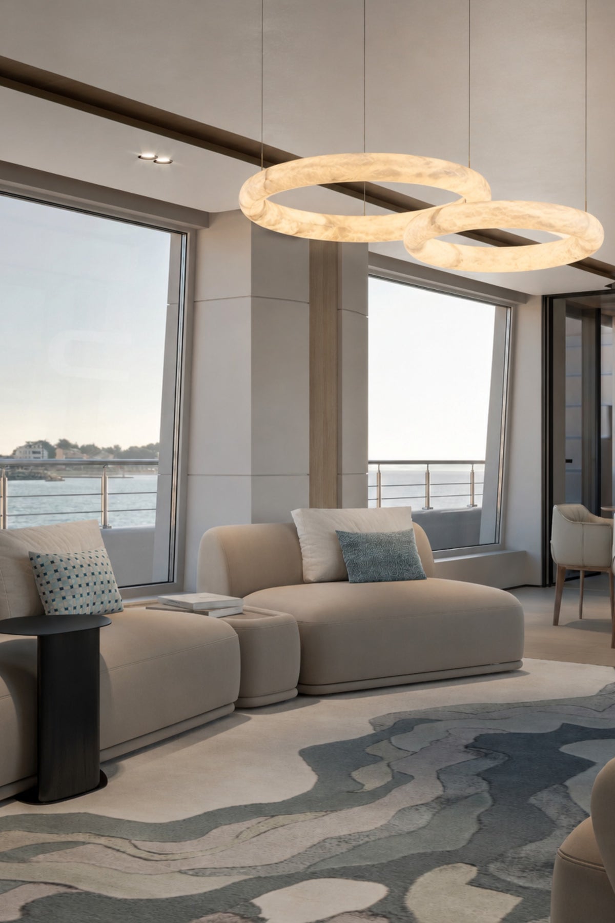 Aurelia Alabaster Orbit Chandelier