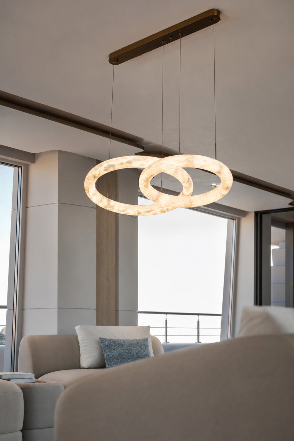 Aurelia Alabaster Orbit Chandelier