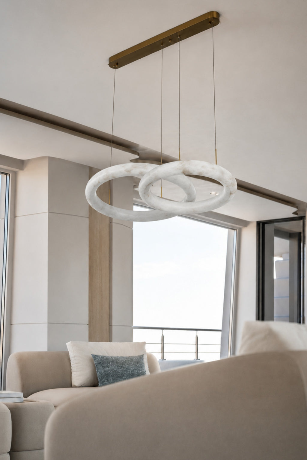 Aurelia Alabaster Orbit Chandelier
