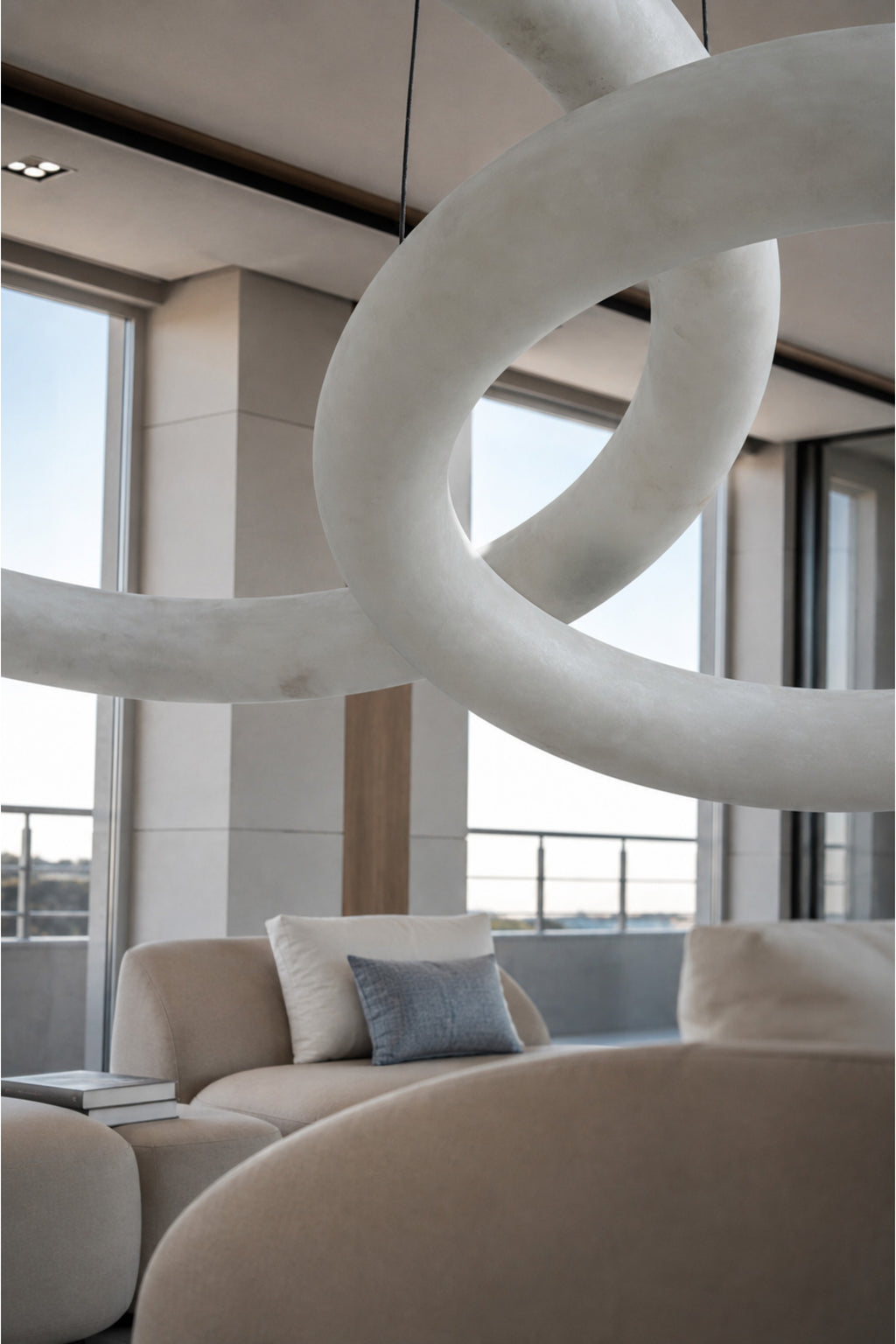 Aurelia Alabaster Orbit Chandelier