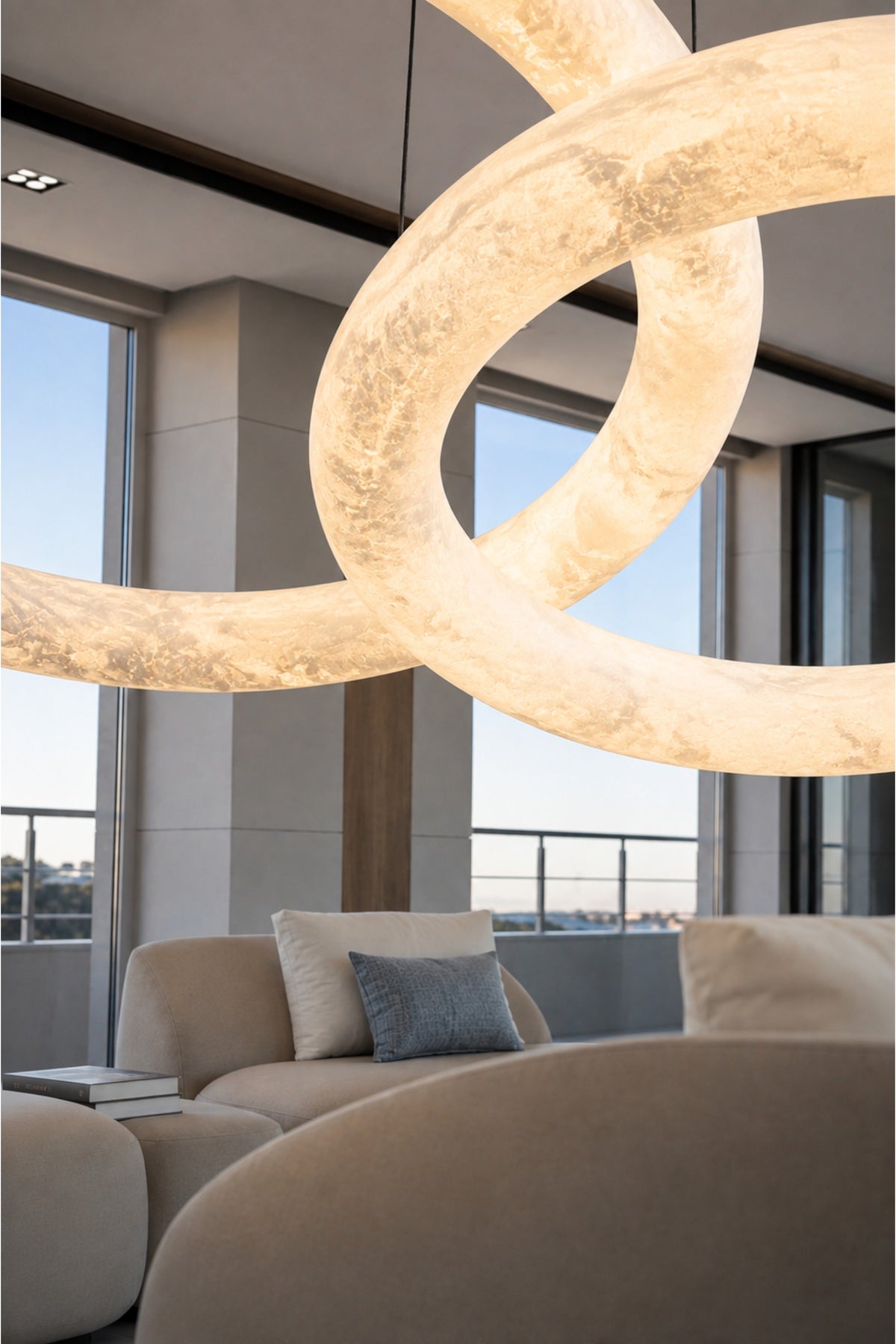 Aurelia Alabaster Orbit Chandelier