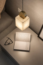 Artisan Cube Alabaster Pendant