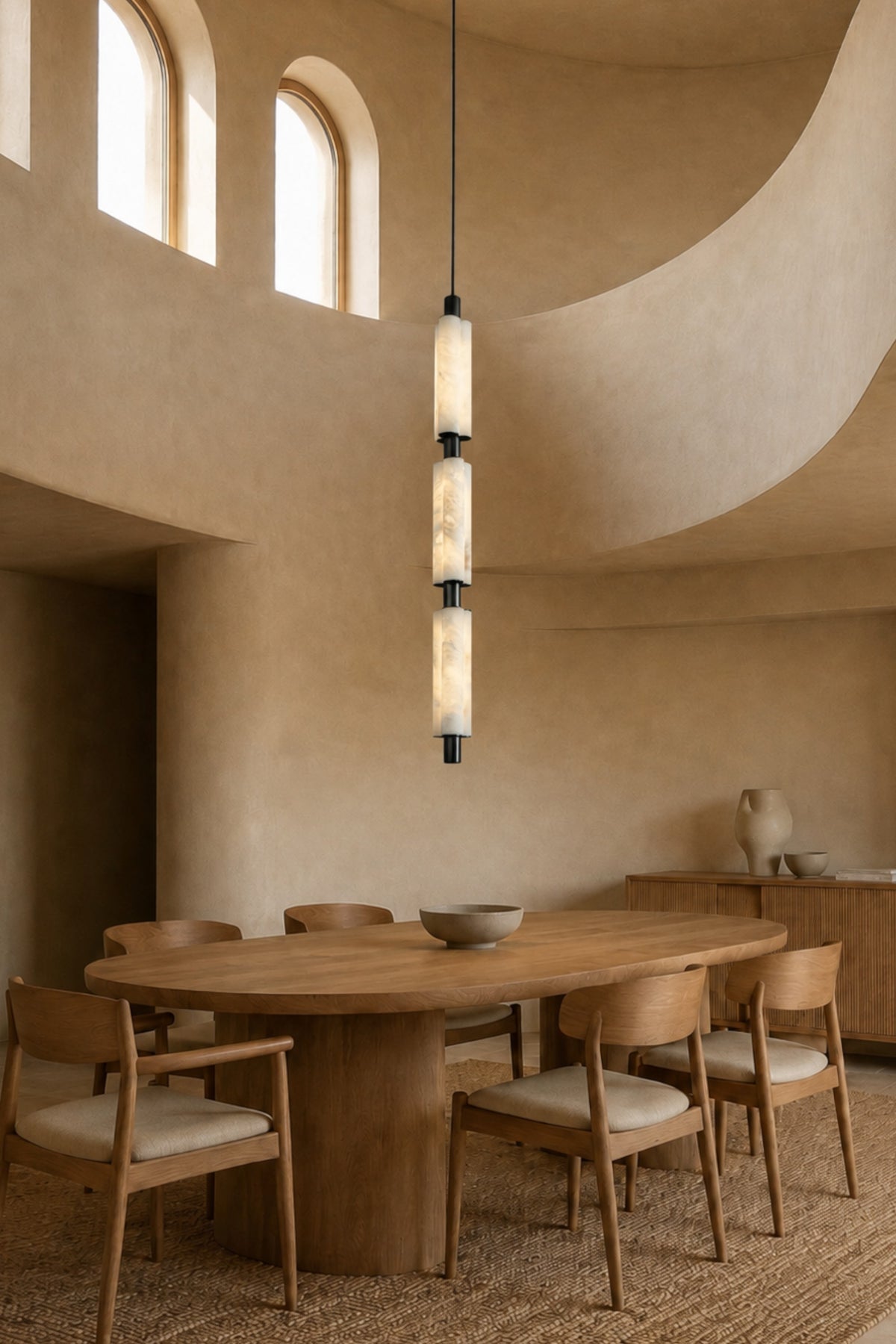 Elara Column Alabaster Pendant