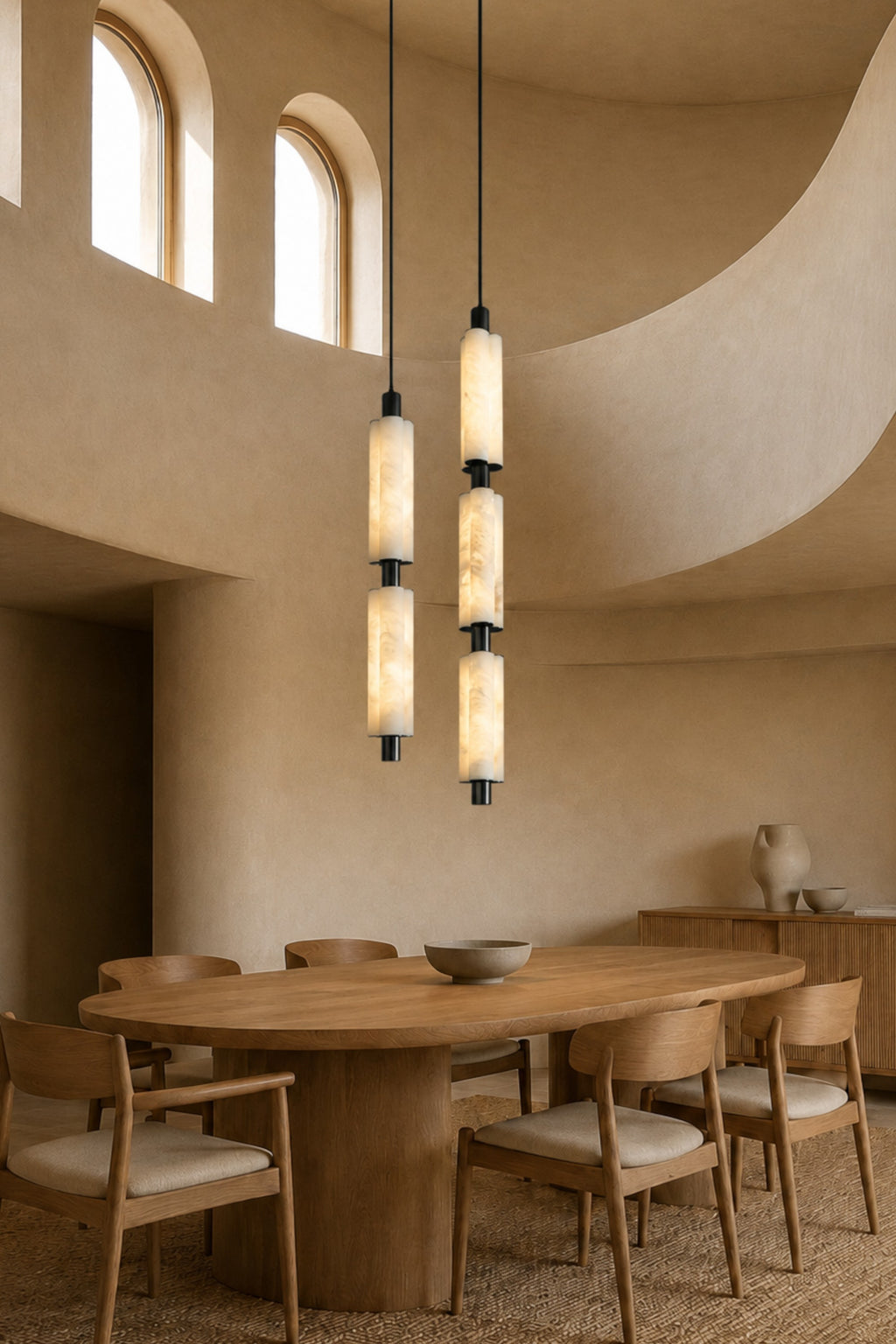 Elara Column Alabaster Pendant