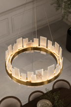Arden Alabaster Tiered Chandelier