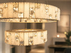 Edessa Two-Tier Alabaster & Crystal Chandelier