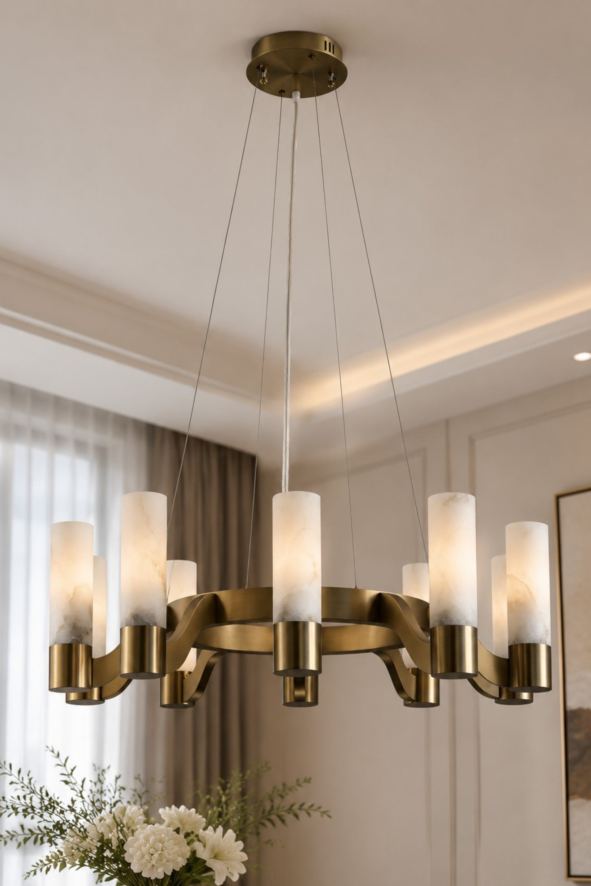 Aurelia 10-Light Alabaster Chandelier