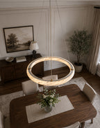 Lunara Alabaster Ring Chandelier
