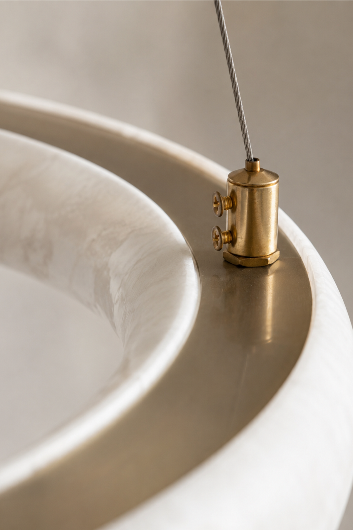 Lunara Alabaster Ring Chandelier