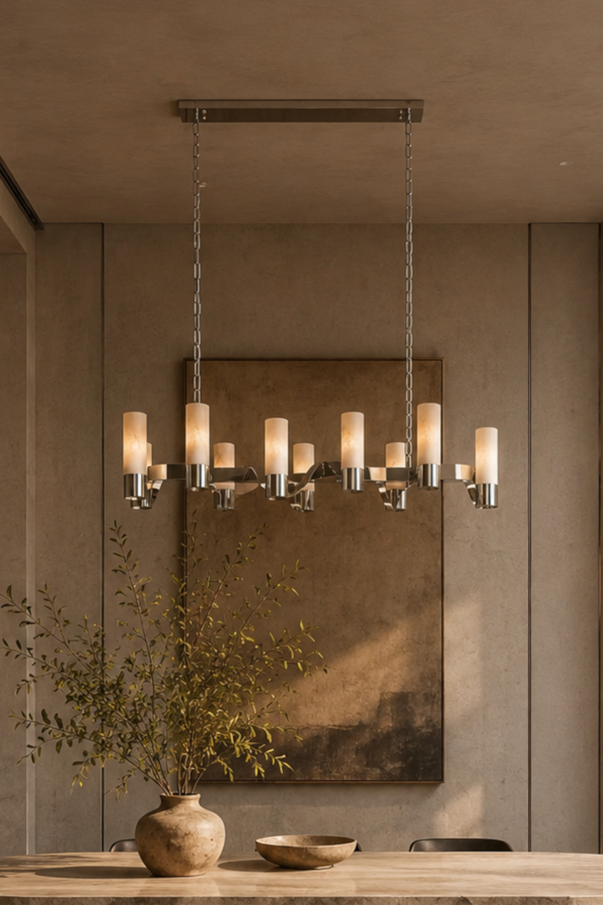 Selene Alabaster Linear Chandelier