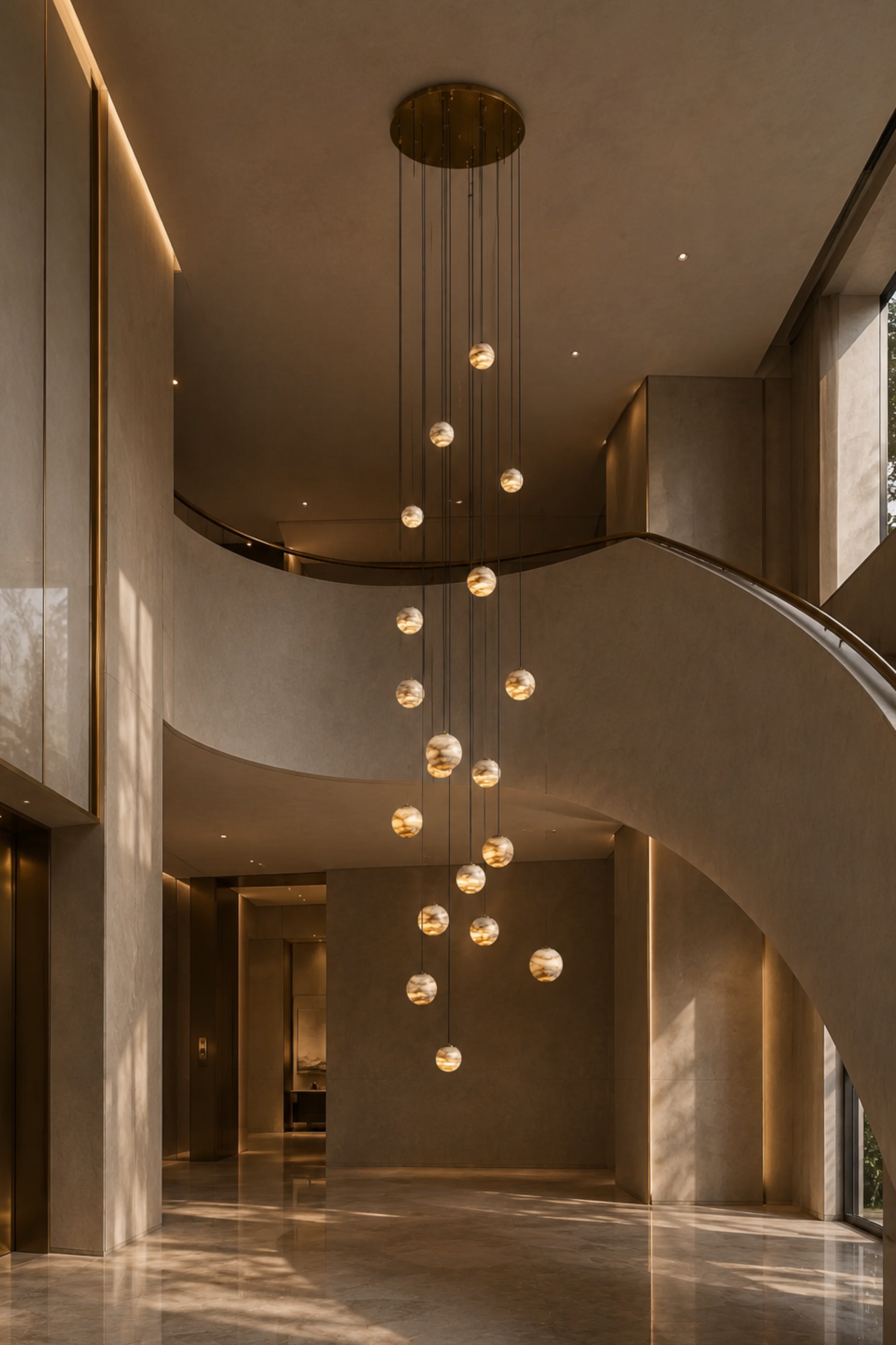 Celestia Alabaster Globe Chandelier