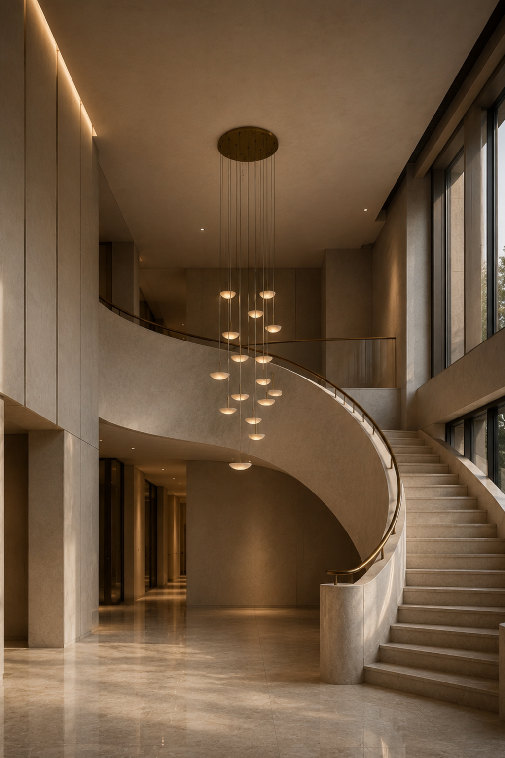 Lunara Alabaster Disc Chandelier