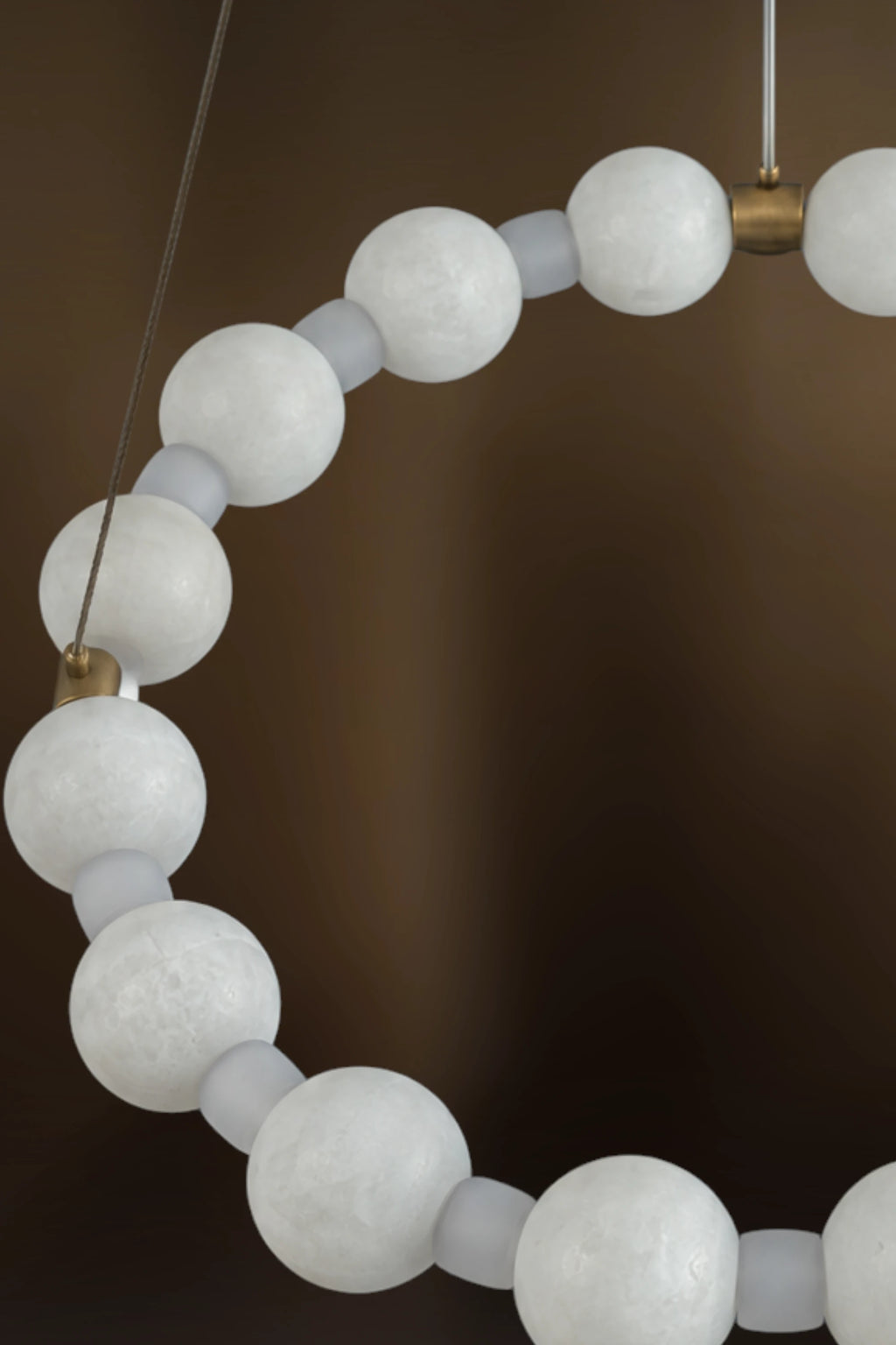 Celeste Alabaster Bead Ring Chandelier
