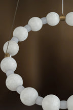 Celeste Alabaster Bead Ring Chandelier