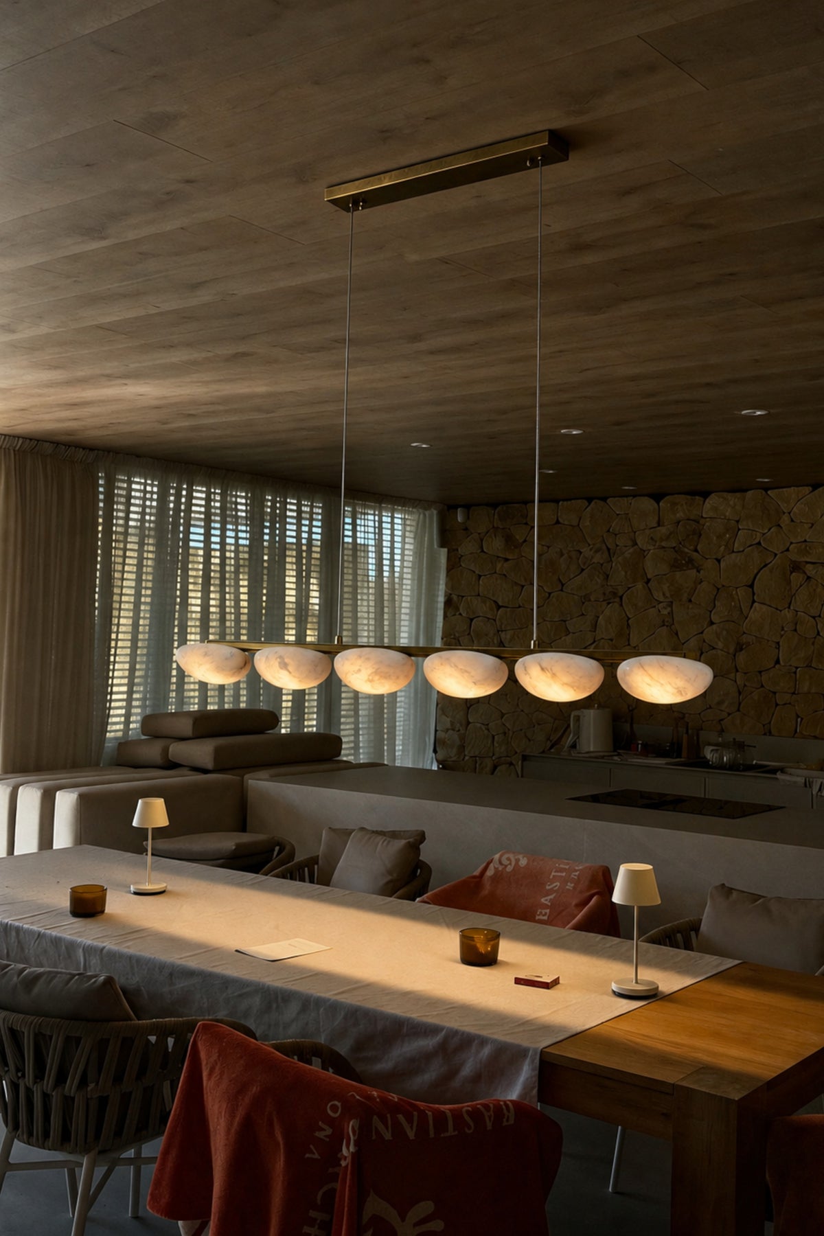 Selene Alabaster Linear Chandelier