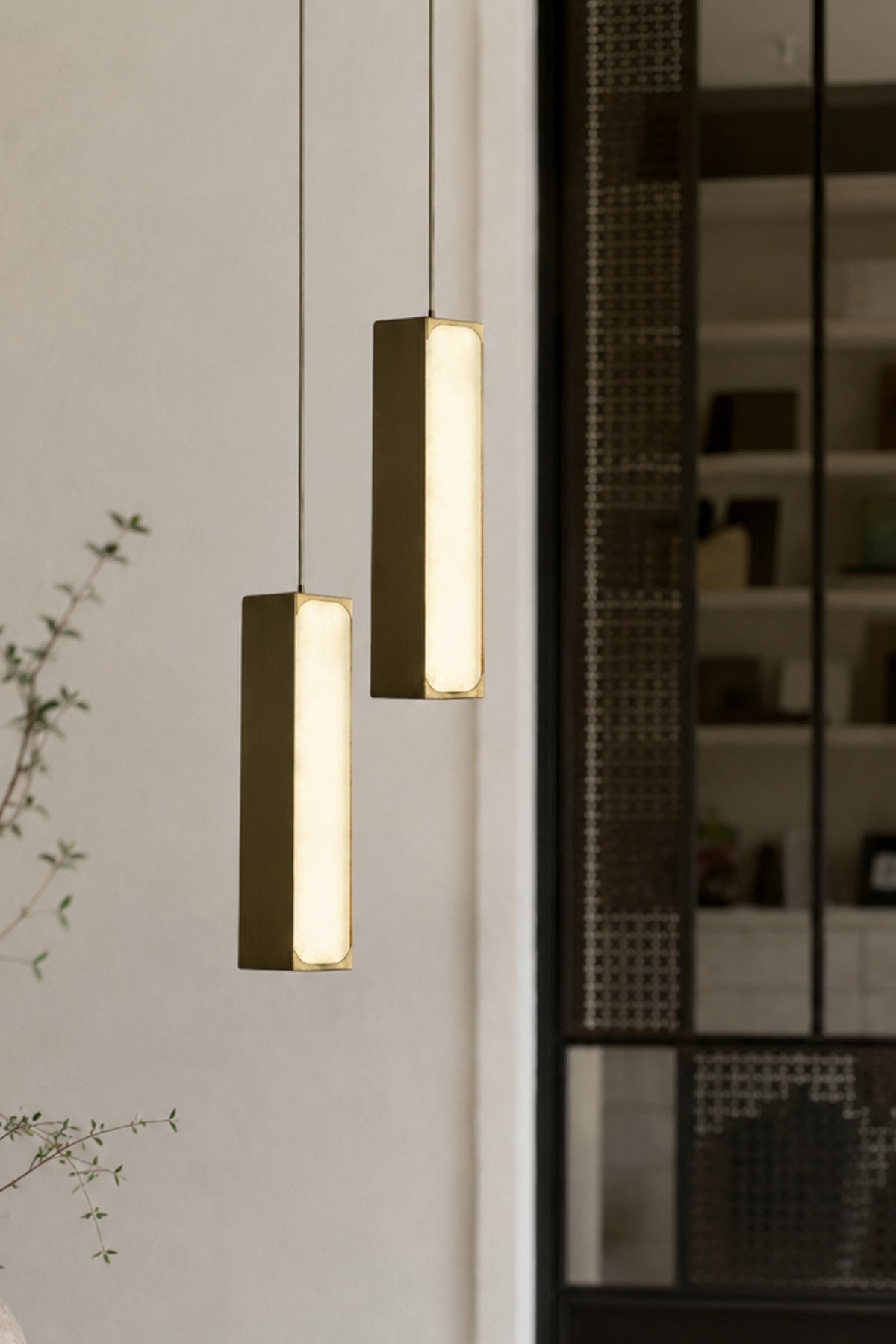 Alden Brass Alabaster Pendant