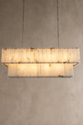 Varenna Double-Tier Alabaster Linear Chandelier