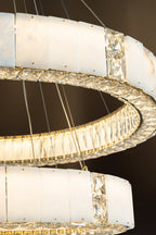 Edessa Three-Tier Alabaster & Crystal Chandelier