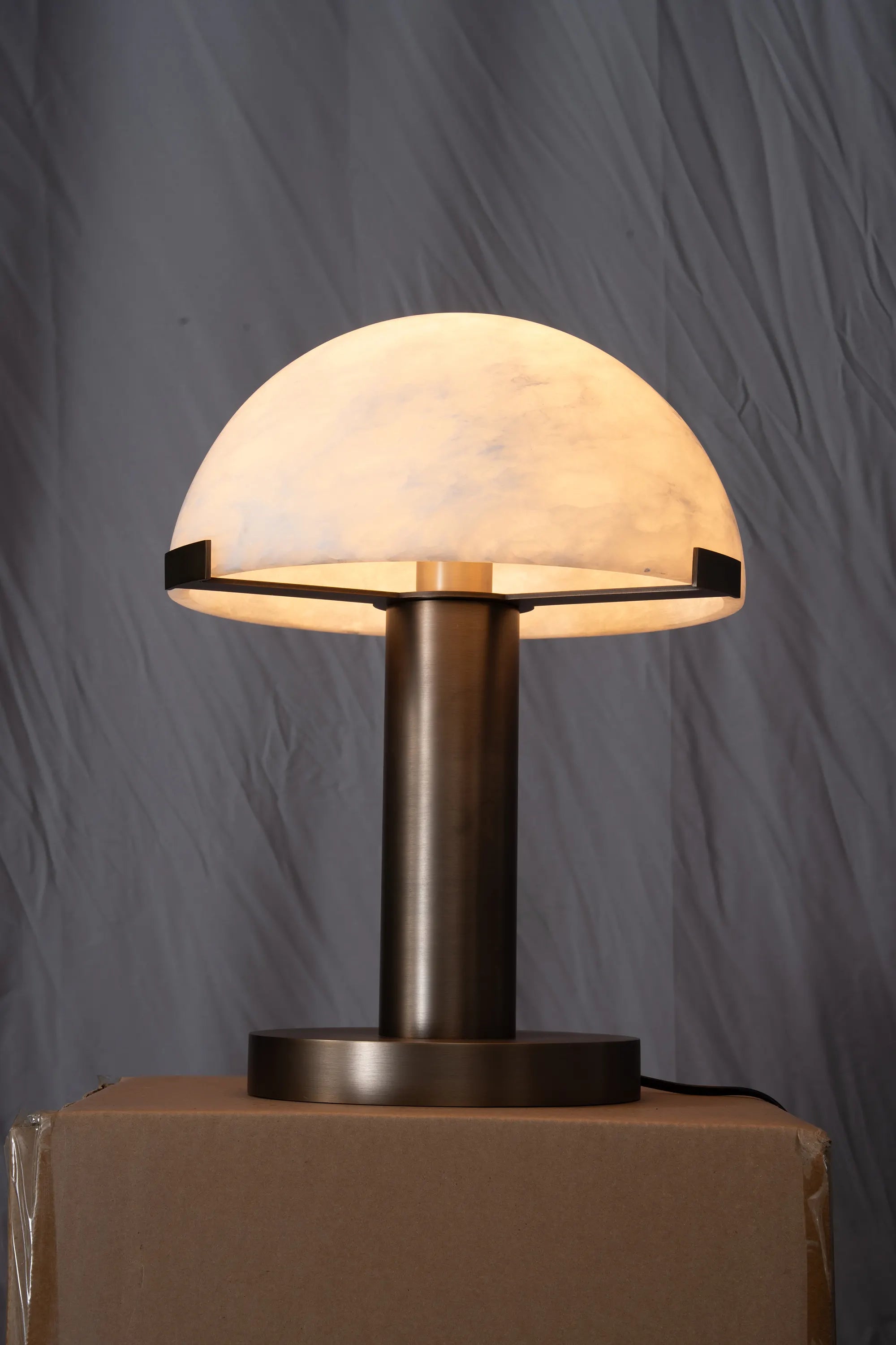 Melina Alabaster Dome Table Lamp