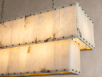Varenna Double-Tier Alabaster Linear Chandelier