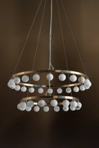 Celeste Two-Tier Alabaster Bead Chandelier