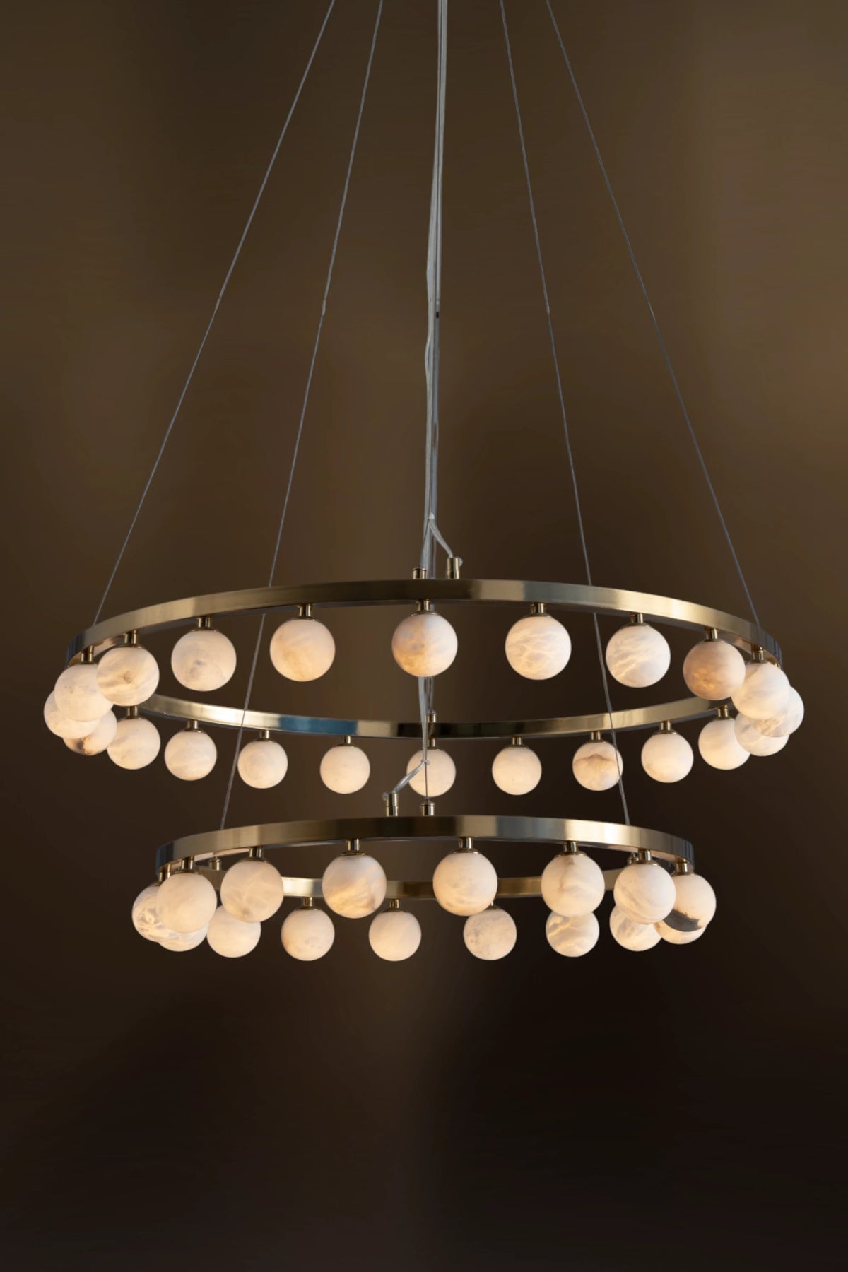 Celeste Two-Tier Alabaster Bead Chandelier