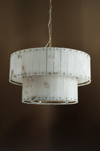 Varenna Two-TierAlabaster Drum Chandelier