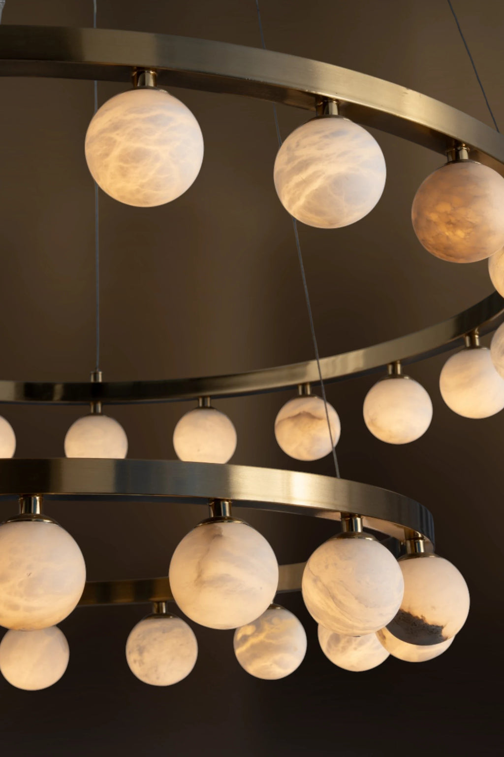 Celeste Two-Tier Alabaster Bead Chandelier