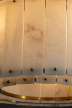 Varenna Two-TierAlabaster Drum Chandelier