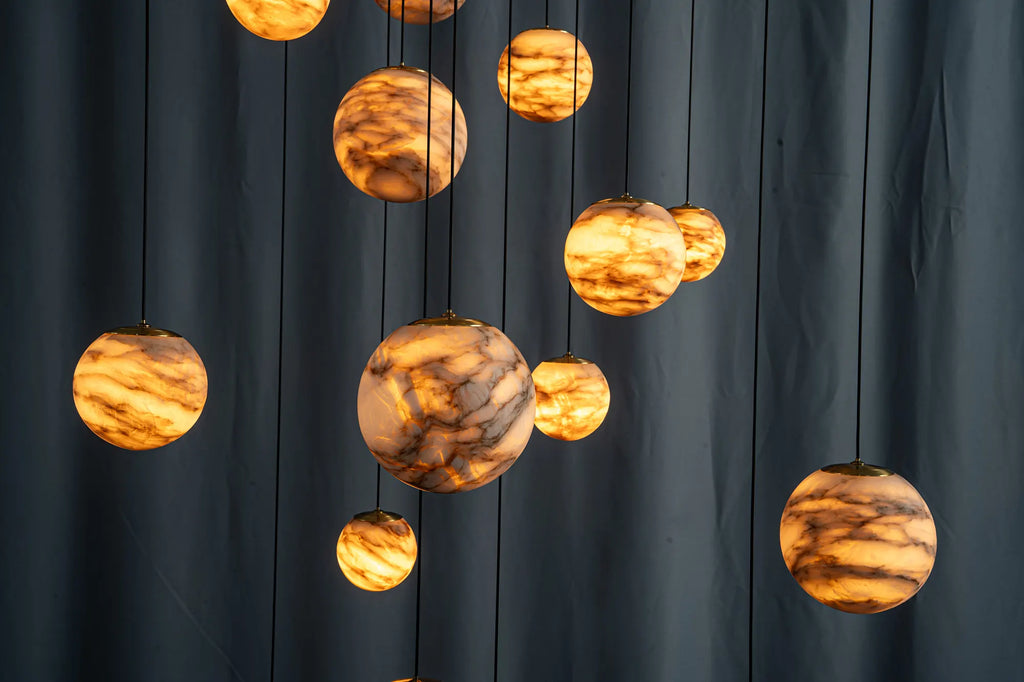 Celestia Alabaster Globe Chandelier