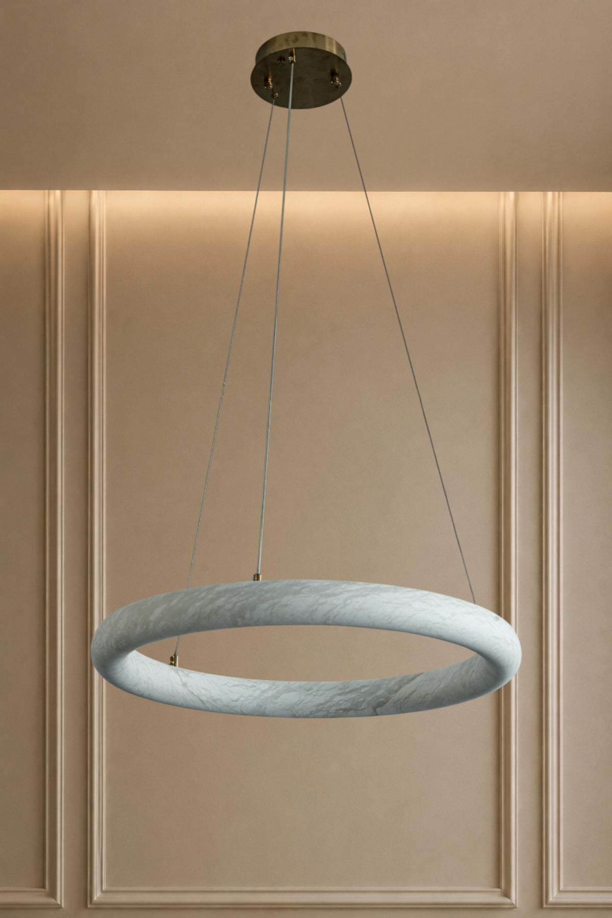 Lunara Alabaster Ring Chandelier