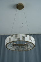 Edessa Alabaster & Crystal Ring Chandelier