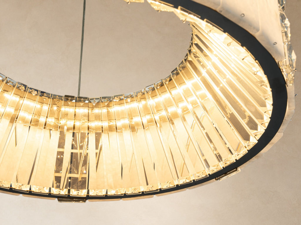 Edessa Alabaster & Crystal Ring Chandelier