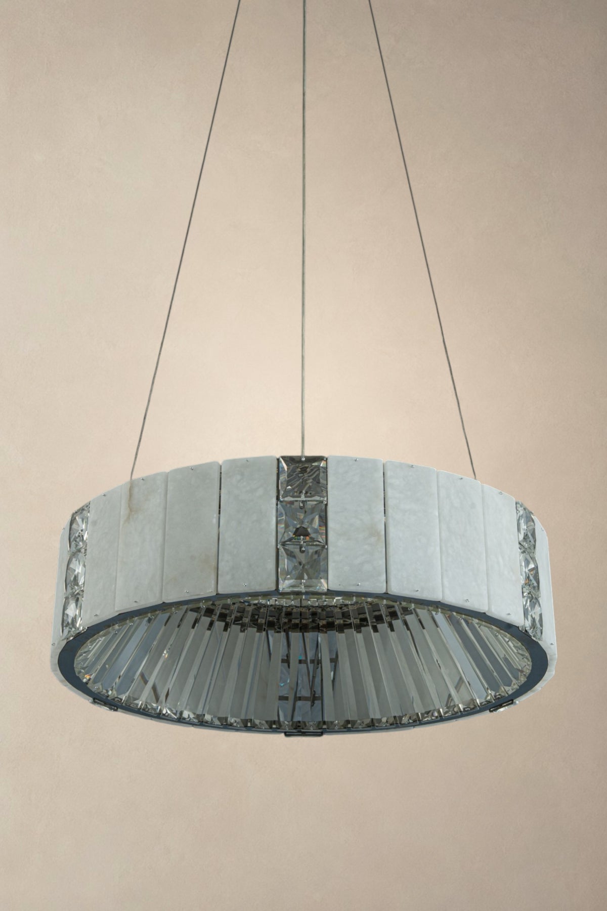 Edessa Alabaster & Crystal Ring Chandelier