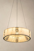 Edessa Alabaster & Crystal Ring Chandelier