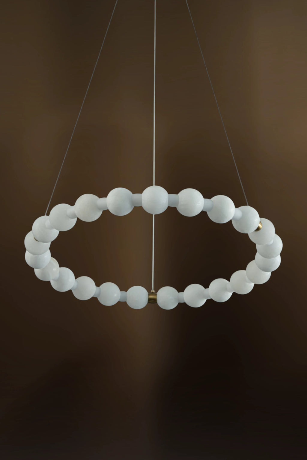 Celeste Alabaster Bead Ring Chandelier