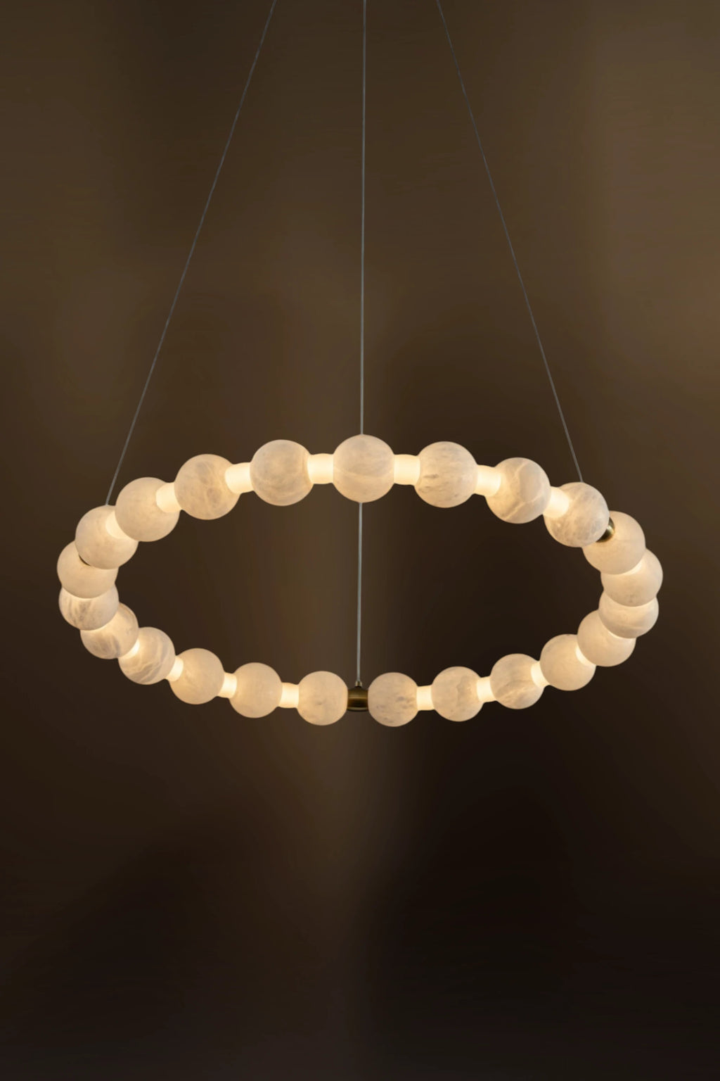 Celeste Alabaster Bead Ring Chandelier