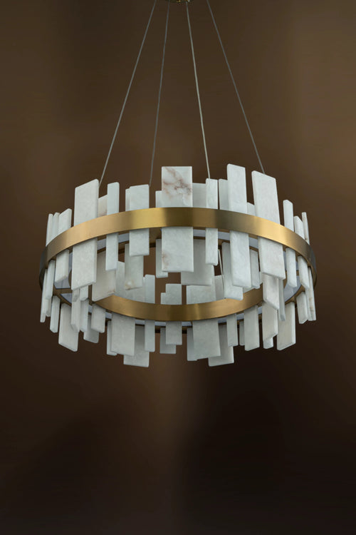 Arden Alabaster Tiered Chandelier